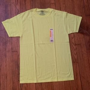 Neon yellow jerzees t-shirt adult Sz M NWT